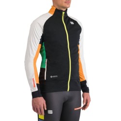 Training jacka Sportful Apex Jacket 2024 Svart/Vit/Grön/Gul